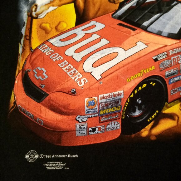 SCHRADER BUD Racing Graphic TEE Vintage 1996 Hendrick Motorsports NASCAR XL - Picture 6 of 12